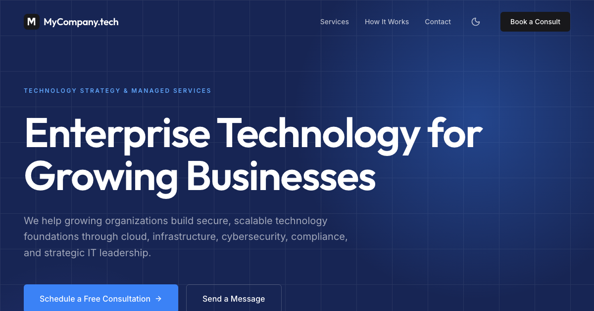 MyCompany.tech | Managed IT Services & Technology Partner